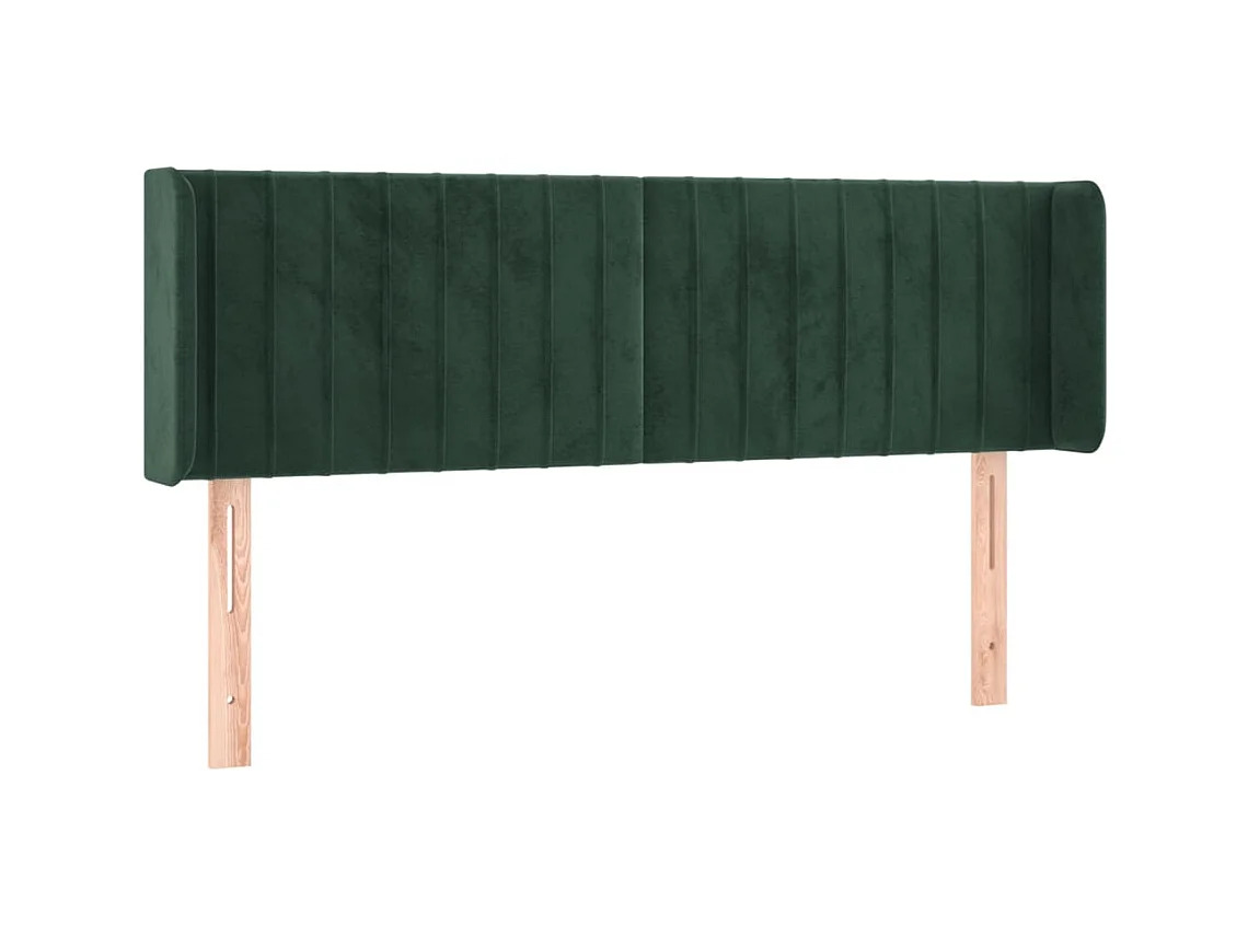 LED Hoofdbord Donkergroen 147x16x78/88 cm Fluweel