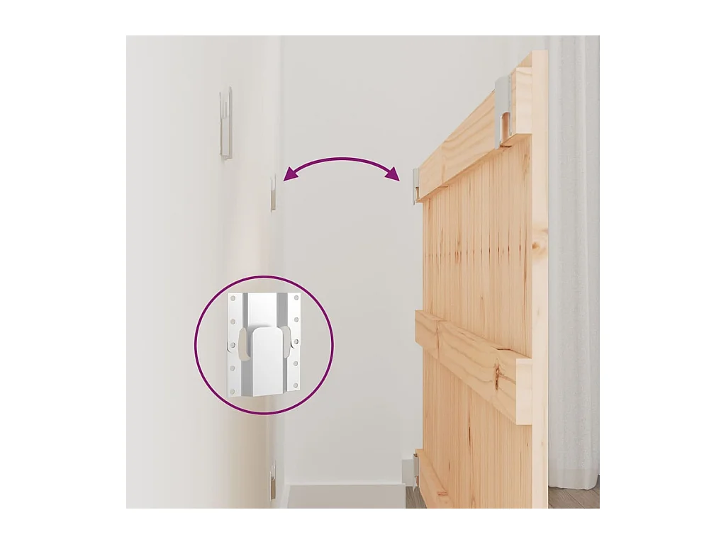 Cabecero de pared 108x3x60 cm Madera maciza de pino