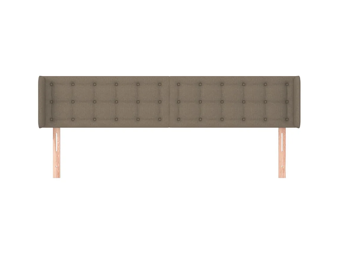 Hoofdbord met vleugels Taupe 203x16x78/88 cm Stof