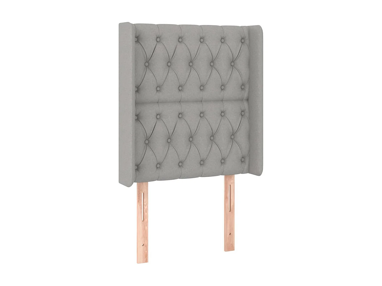 Testiera con ali Grigio chiaro 83x16x118/128 cm Tessuto