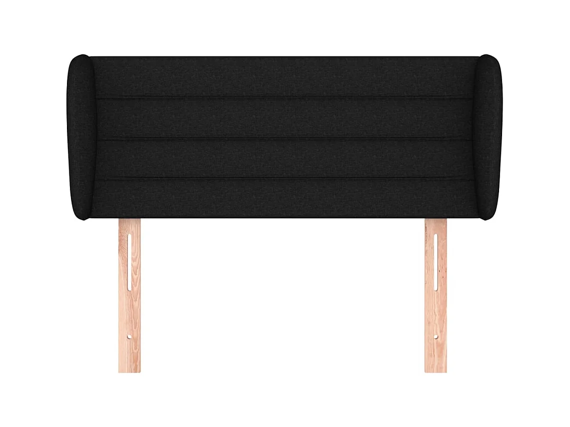 Hoofdbord met vleugels Zwart 83x23x78/88 cm Stof