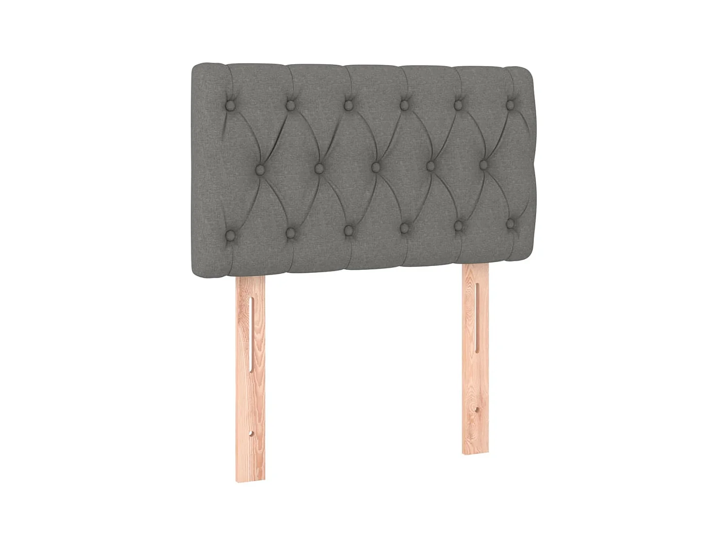 Donkergrijs hoofdbord 80x7x78/88 cm stof