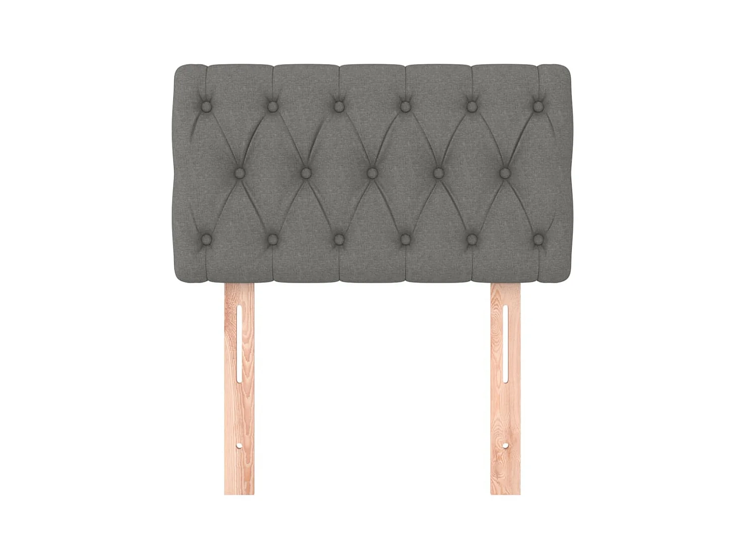 Donkergrijs hoofdbord 80x7x78/88 cm stof