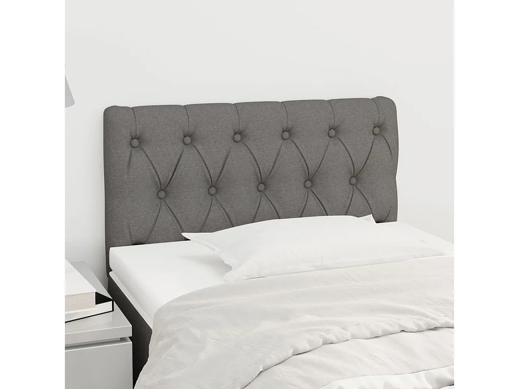 Testiera grigio scuro 80x7x78/88 cm Tessuto