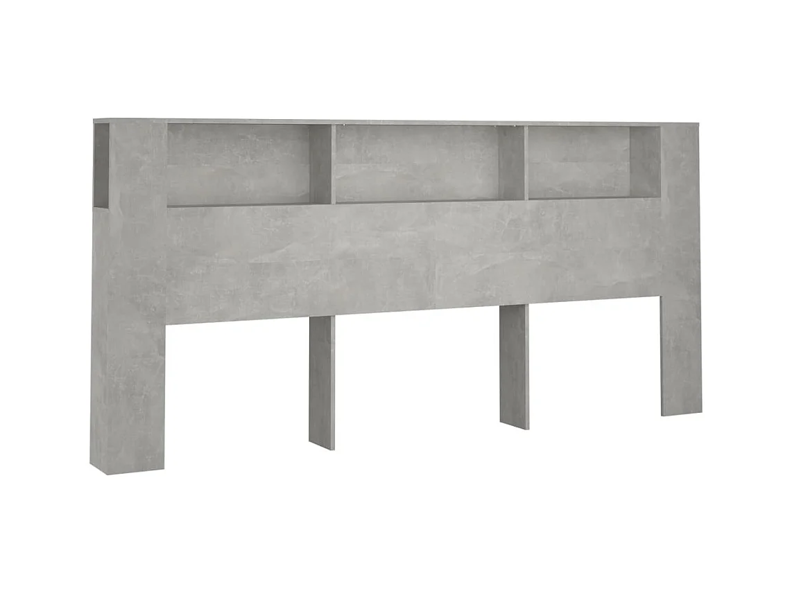 Betongrijs hoofdeindekast 220x18,5x104,5 cm