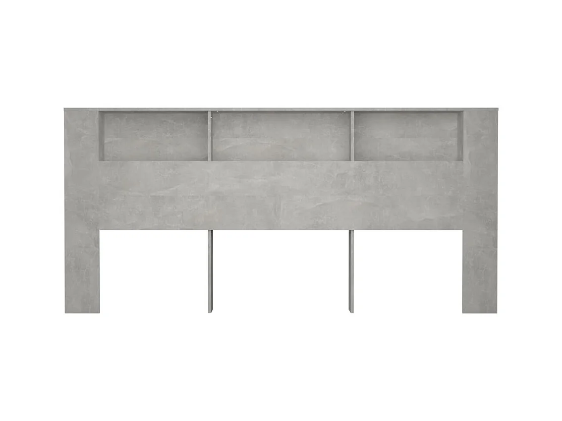 Betongrijs hoofdeindekast 220x18,5x104,5 cm