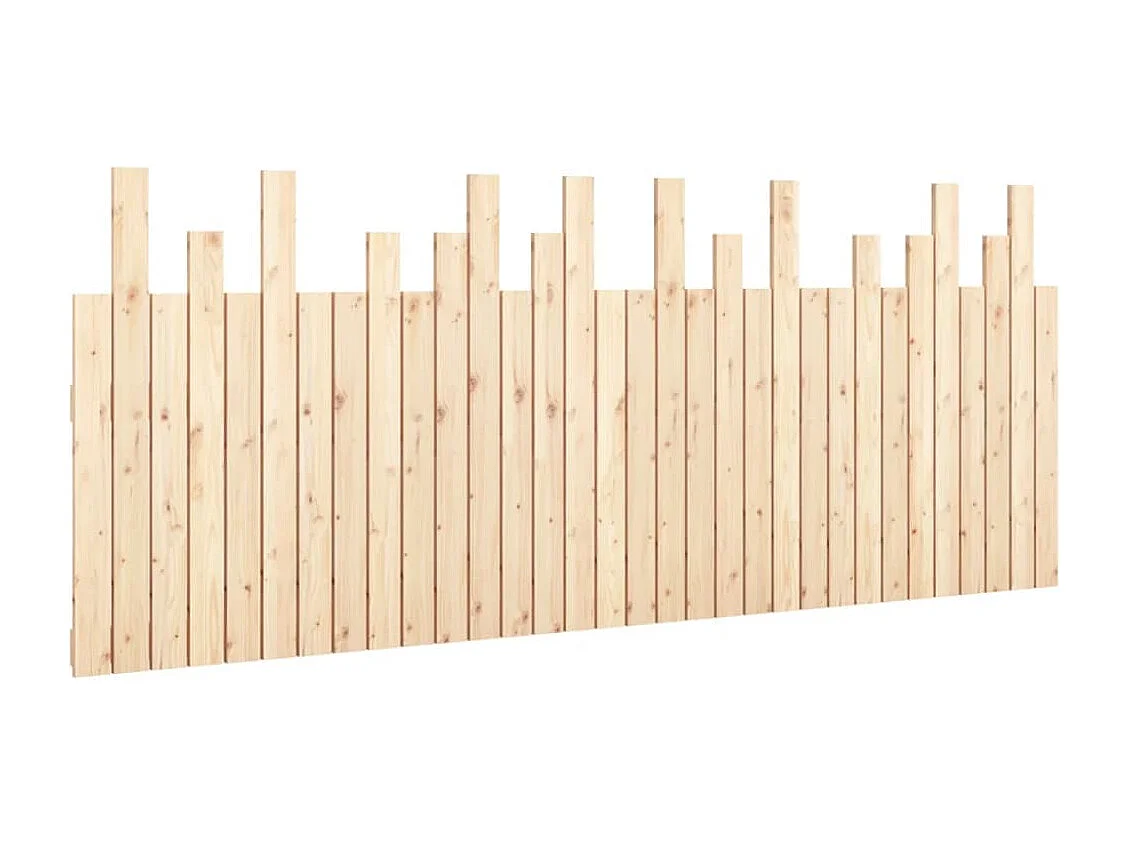 Testiera a muro 204x3x80 cm Legno massello di pino