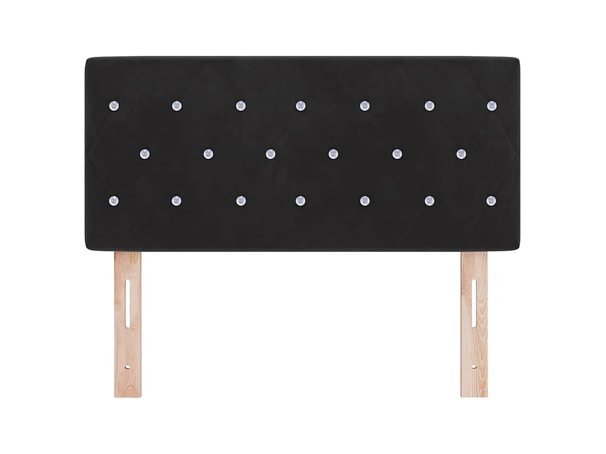 Tête de Lit en Velours Argyle Noir 90 cm Velours