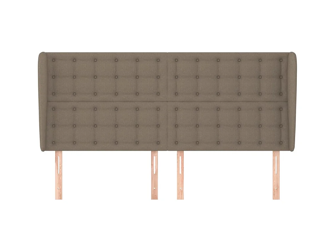 Kopfteil mit Flügeln Taupe 163x23x118/128 cm Stoff