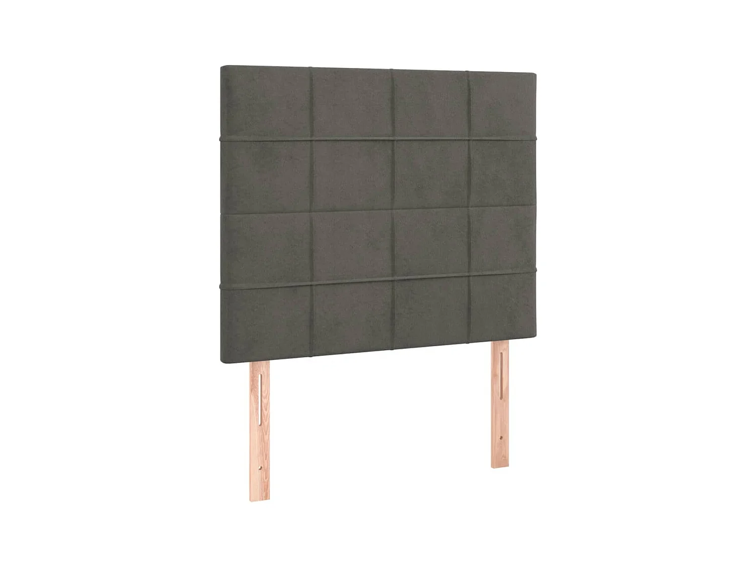 LED Hoofdbord Donkergrijs 90x5x118/128 cm Fluweel