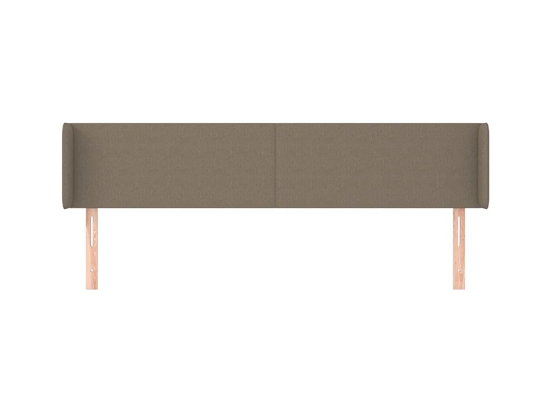 Tête de lit avec oreilles Taupe 203x16x78/88 cm Tissu