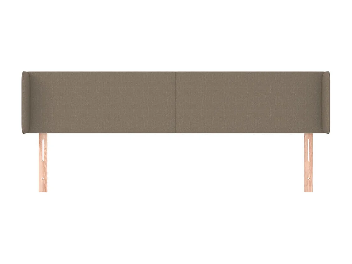 Tête de lit avec oreilles Taupe 203x16x78/88 cm Tissu