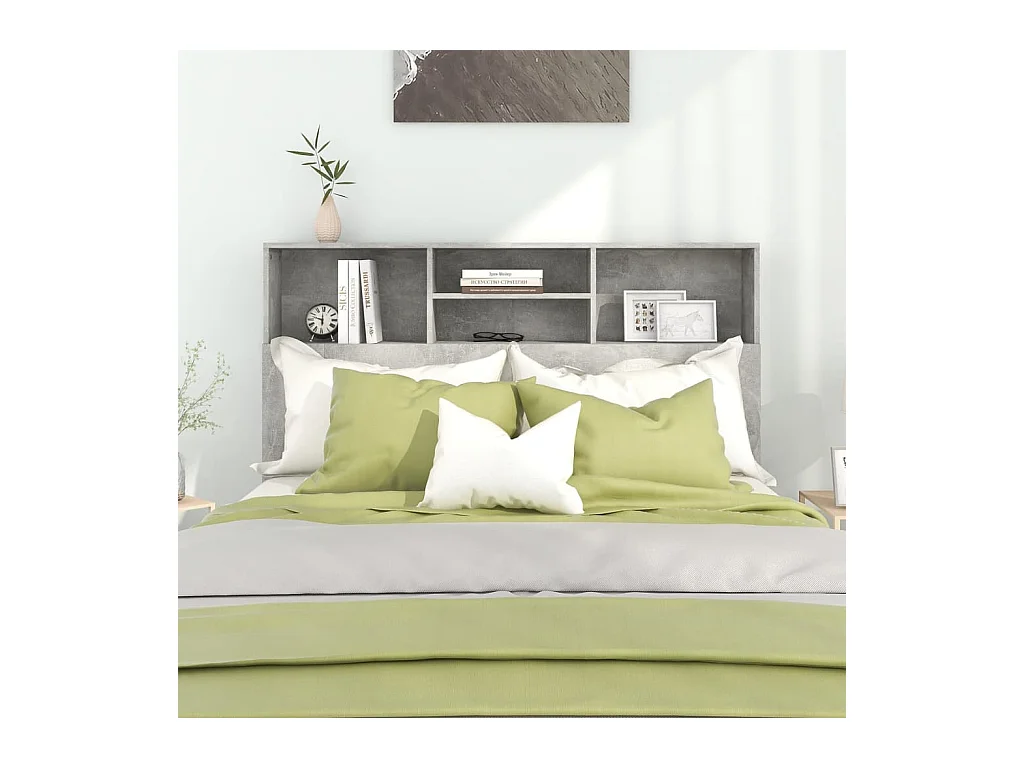 Betongrijs hoofdeindekast 140x19x103,5 cm