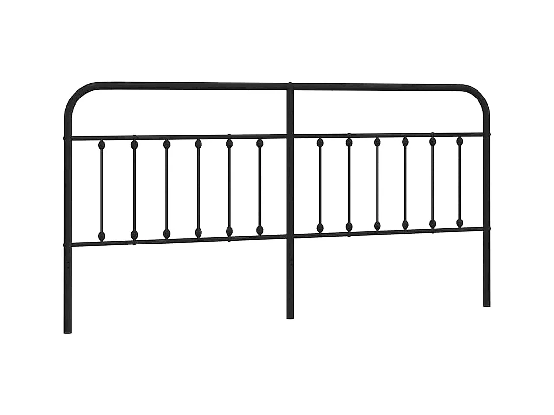 Tête de lit métal noir 193 cm