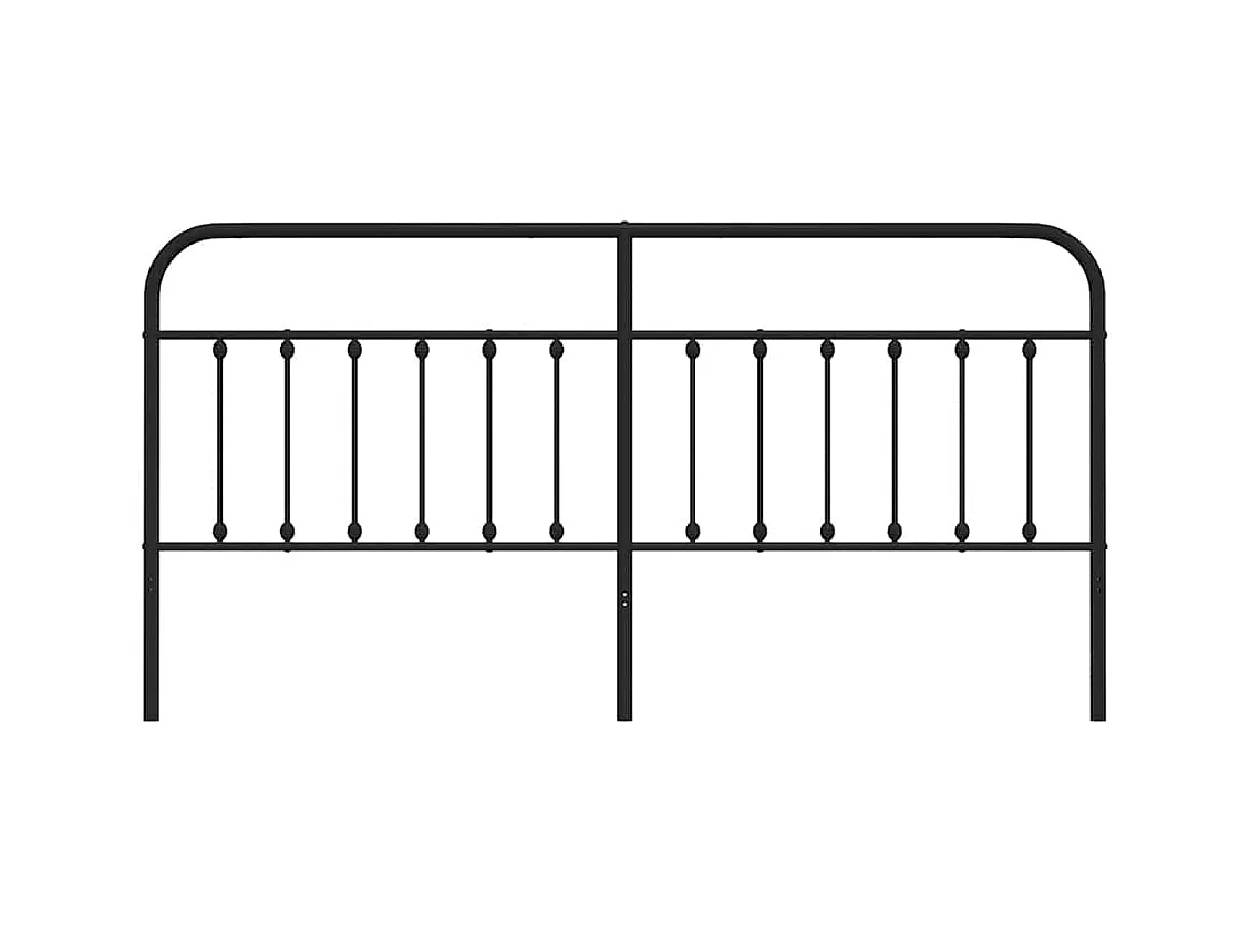 Tête de lit métal noir 193 cm