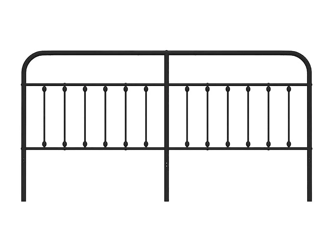 Tête de lit métal noir 193 cm