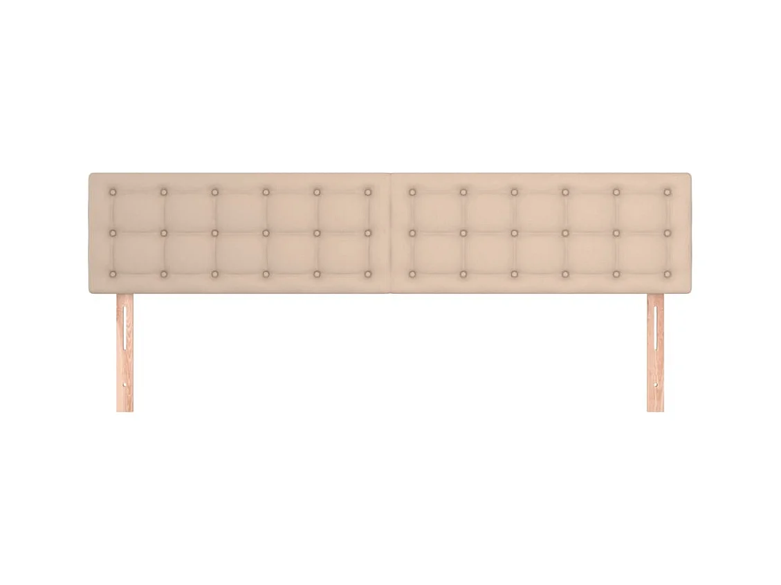 Kopfteile 2 Stk. Cappuccino 100x5x78/88 cm Kunstleder