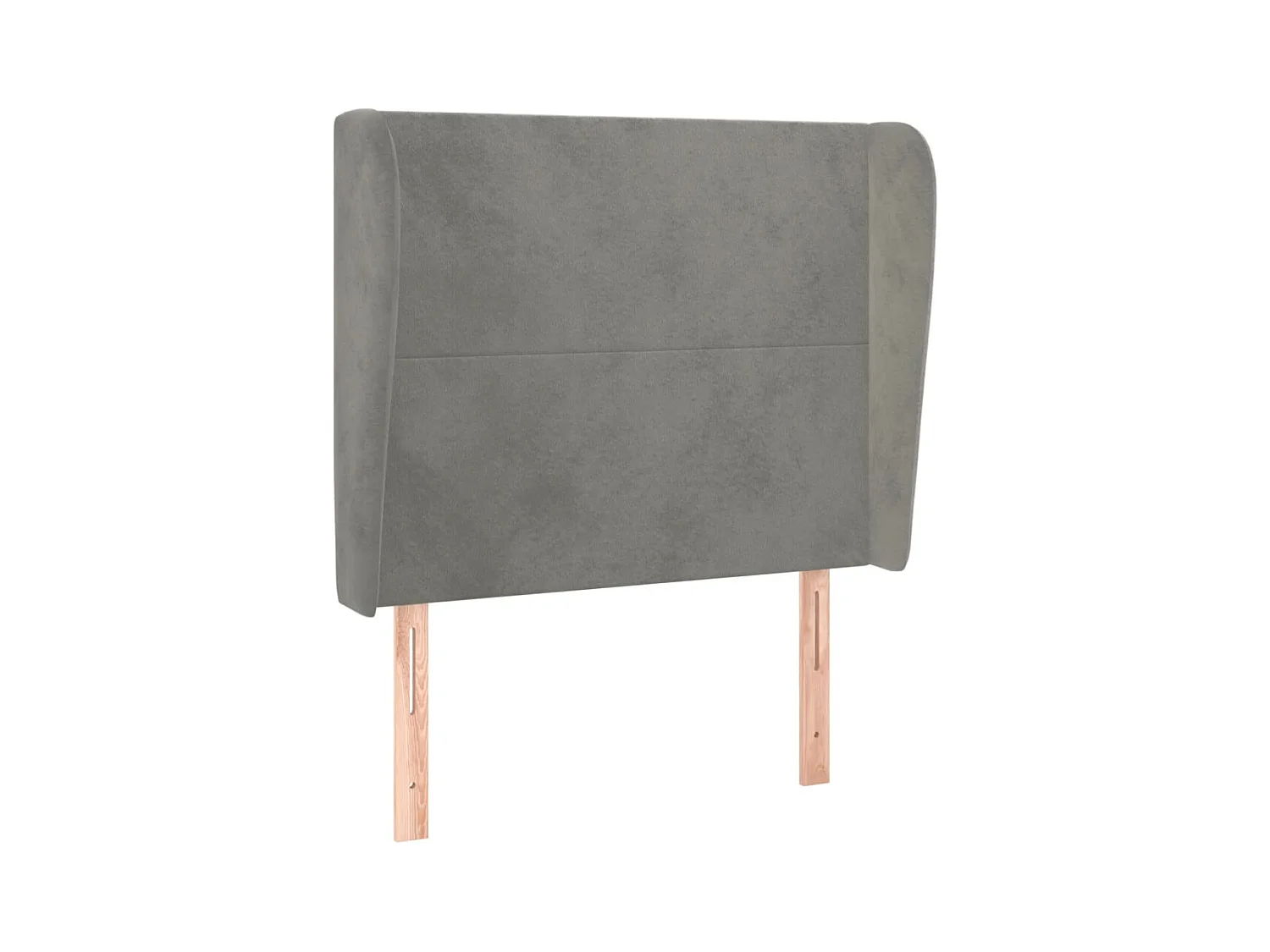 Kopfteil mit Flügeln Hellgrau 83x23x118/128 cm Samt