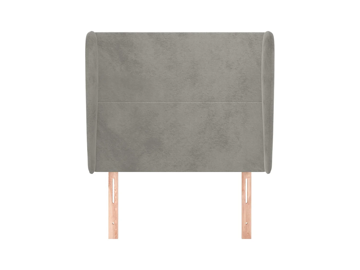 Kopfteil mit Flügeln Hellgrau 83x23x118/128 cm Samt