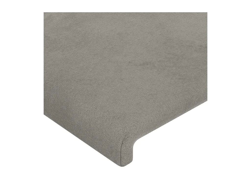 Kopfteil mit Flügeln Hellgrau 83x23x118/128 cm Samt