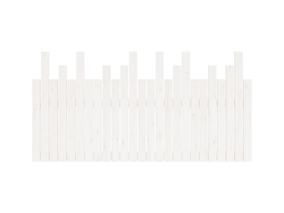 Wandhoofdbord Wit 159,5x3x80 cm Massief grenenhout