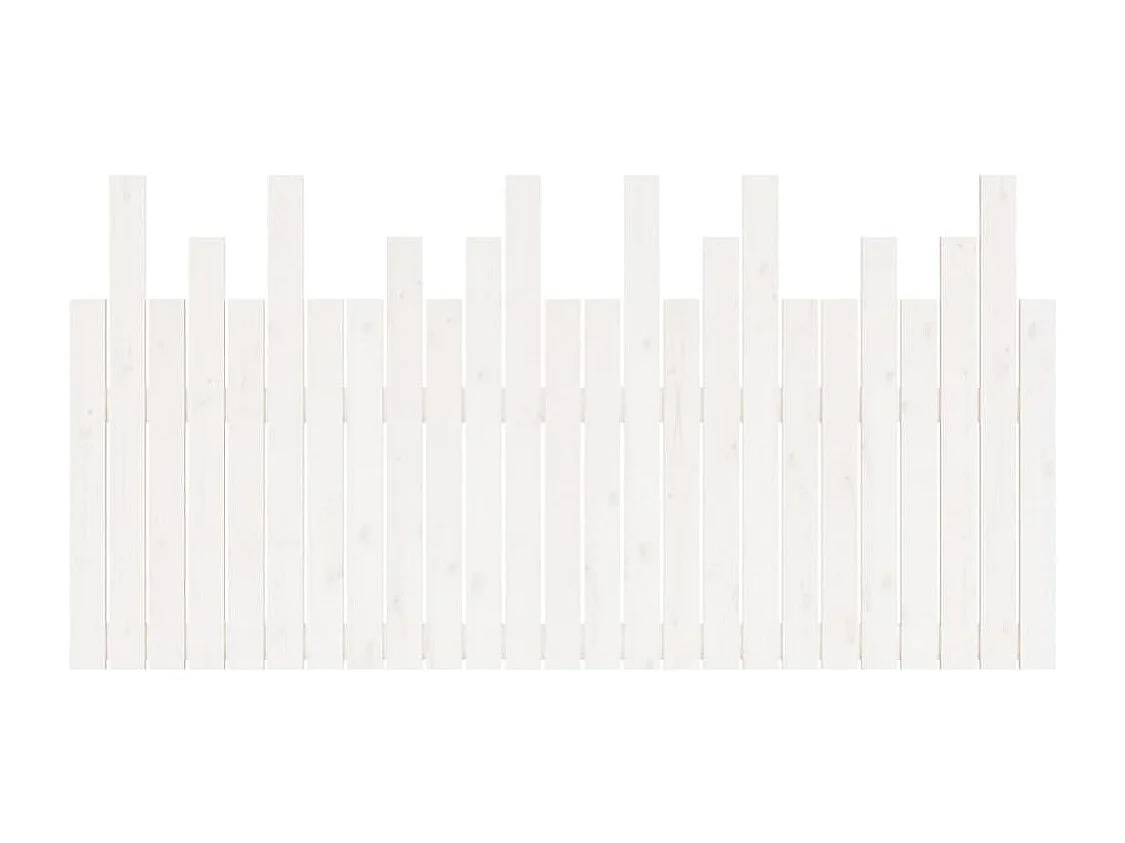 Tête de lit murale Blanc 159,5x3x80 cm Bois massif de pin