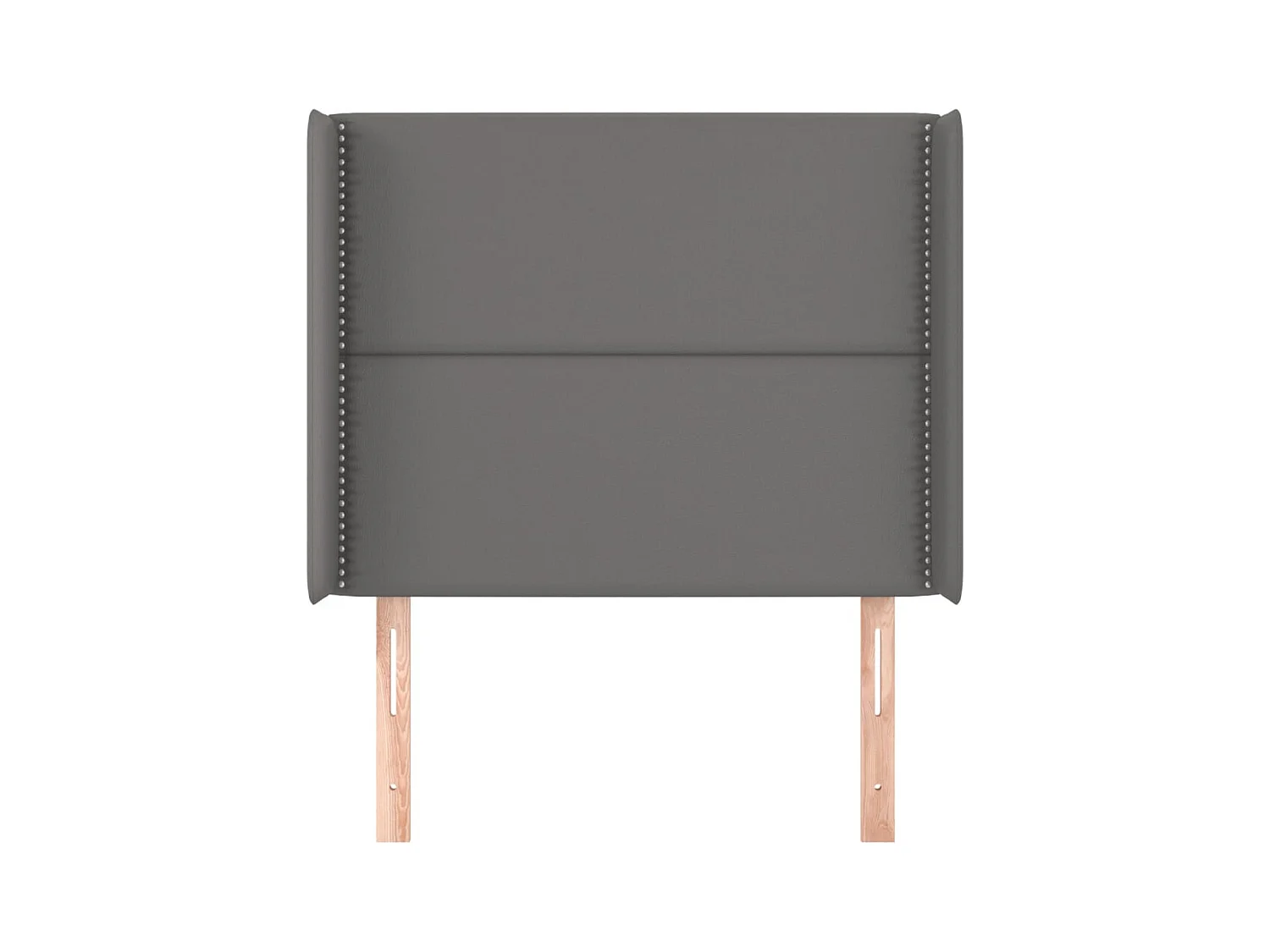 Kopfteil mit Flügeln Grau 103x16x118/128 cm Kunstleder