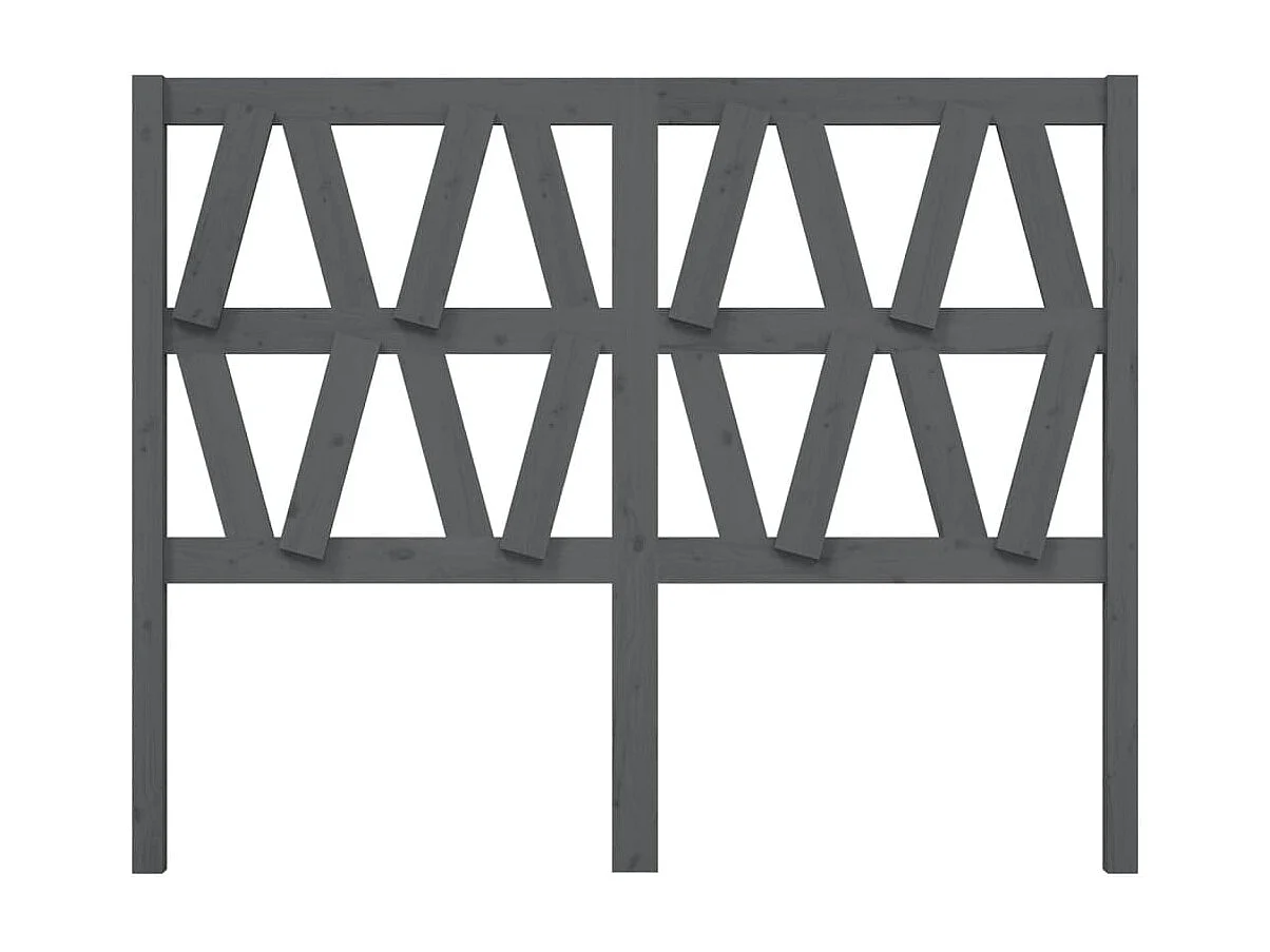 Tête de lit Gris 146x4x100 cm Bois massif de pin