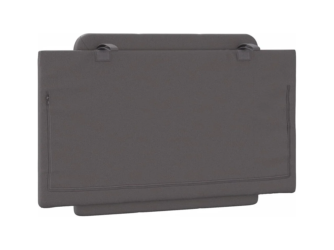 Cojín cabecero gris 80 cm piel sintética