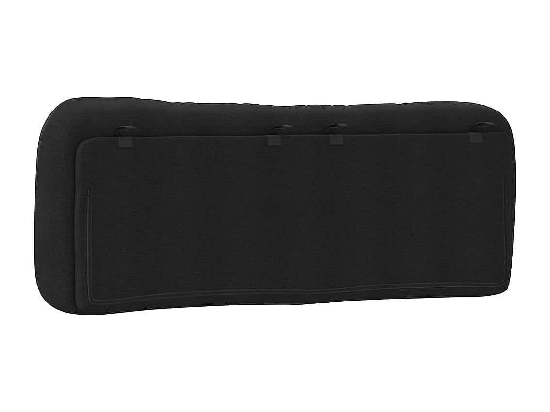 Cuscino per testiera nero in tessuto da 120 cm