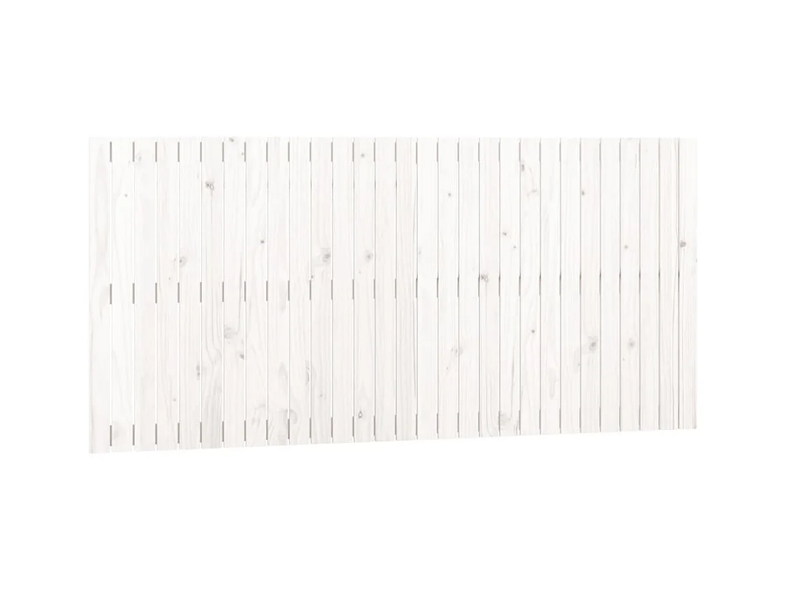 Wandhoofdbord Wit 185x3x90 cm Massief grenenhout