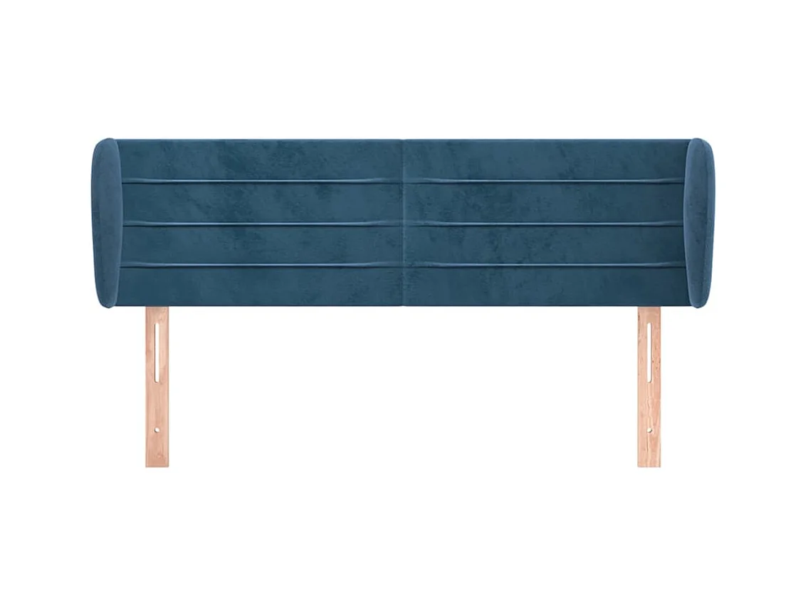 Kopfteil mit Flügeln Dunkelblau 147x23x78/88 cm Samt