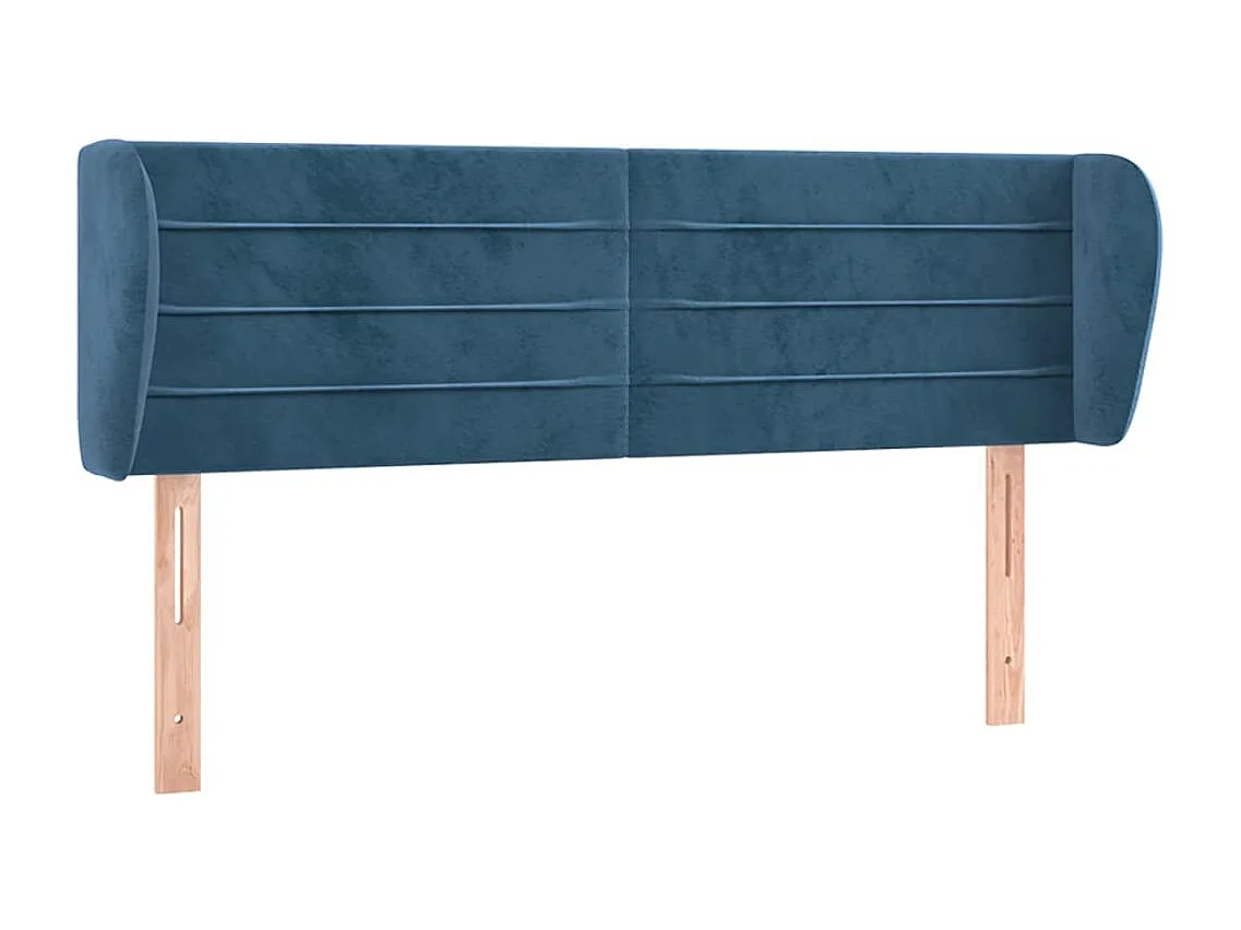 Testiera con ali Blu scuro 147x23x78/88 cm Velluto