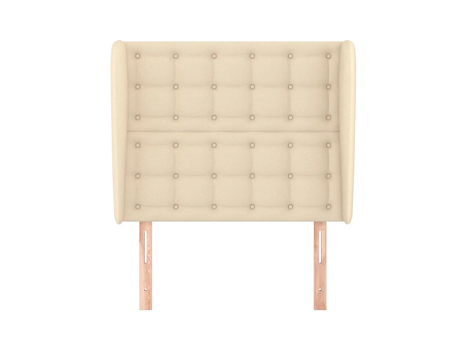 Hoofdbord met vleugels Crème 83x23x118/128 cm Stof