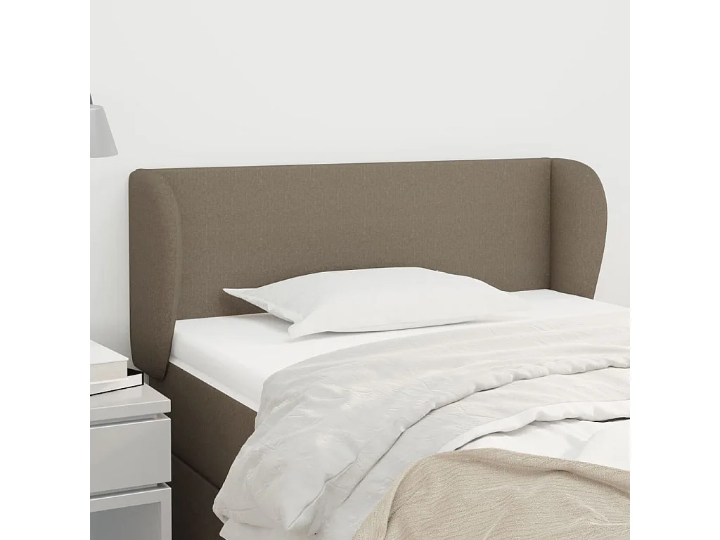 Hoofdbord met vleugels Taupe 93x23x78/88 cm Stof