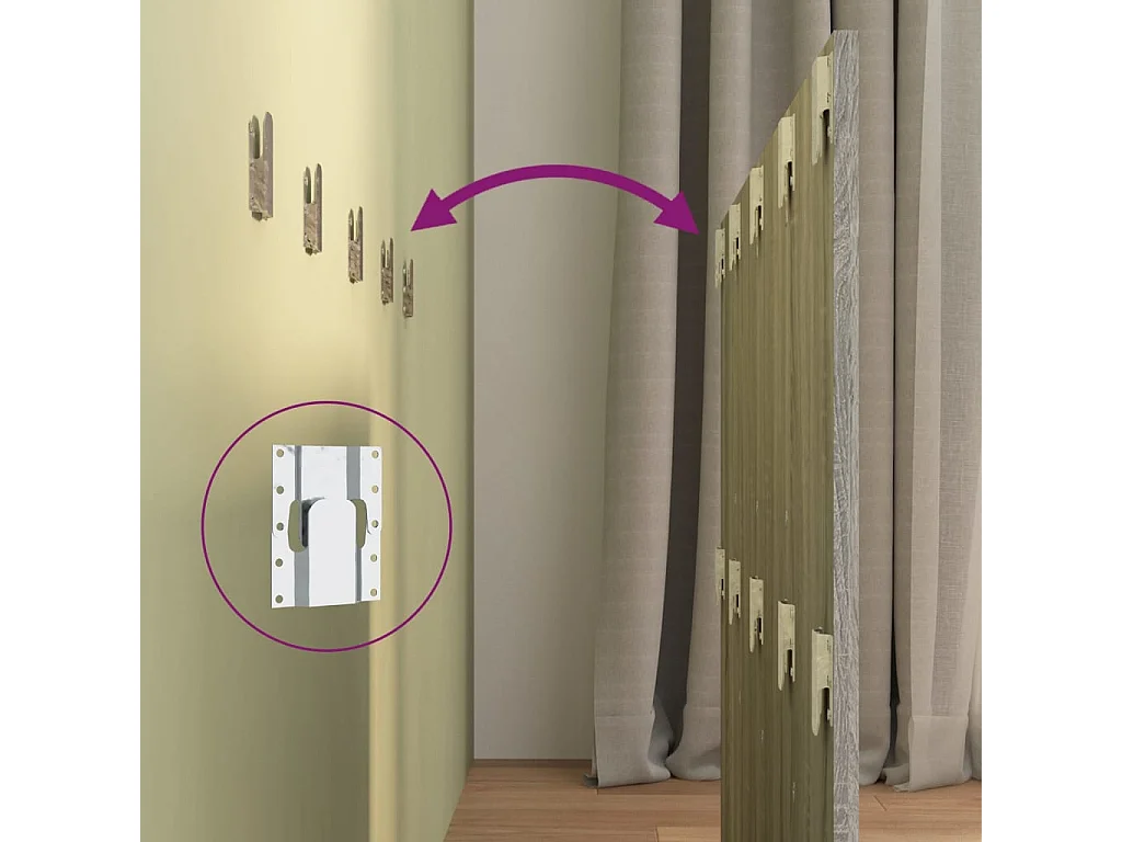 Cabecero Sonoma gris 120x1,5x80 cm Madera de ingeniería