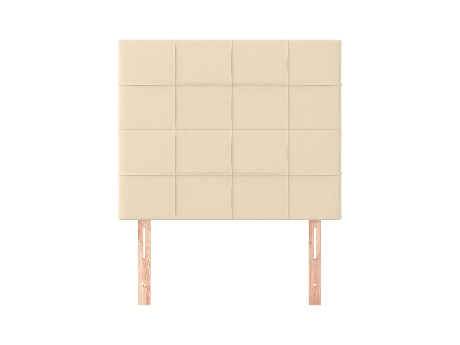 Hoofdborden 2 stuks crème 80x5x78/88 cm stof