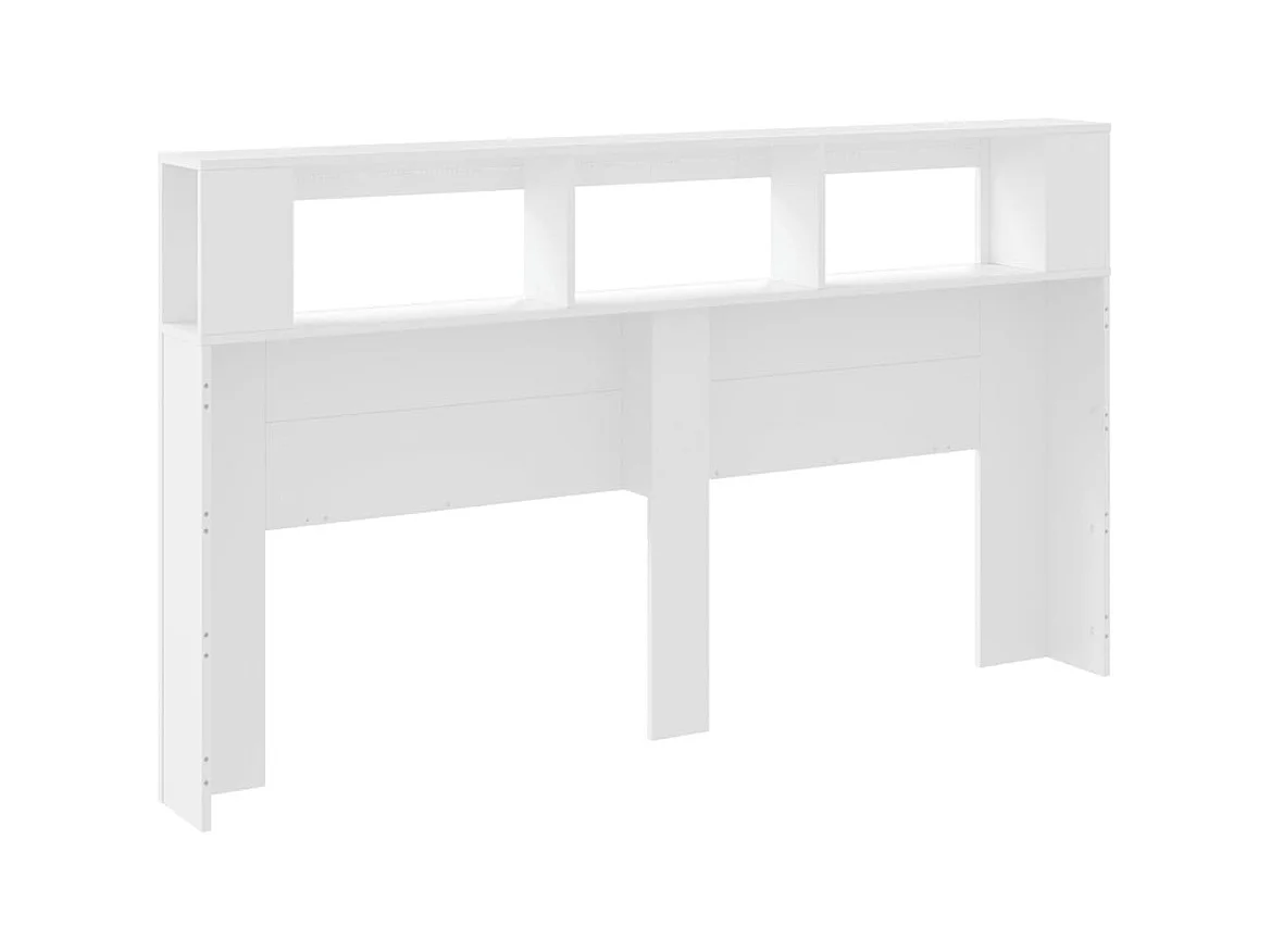 Cabecero LED blanco 180x18,5x103,5 cm madera de ingeniería