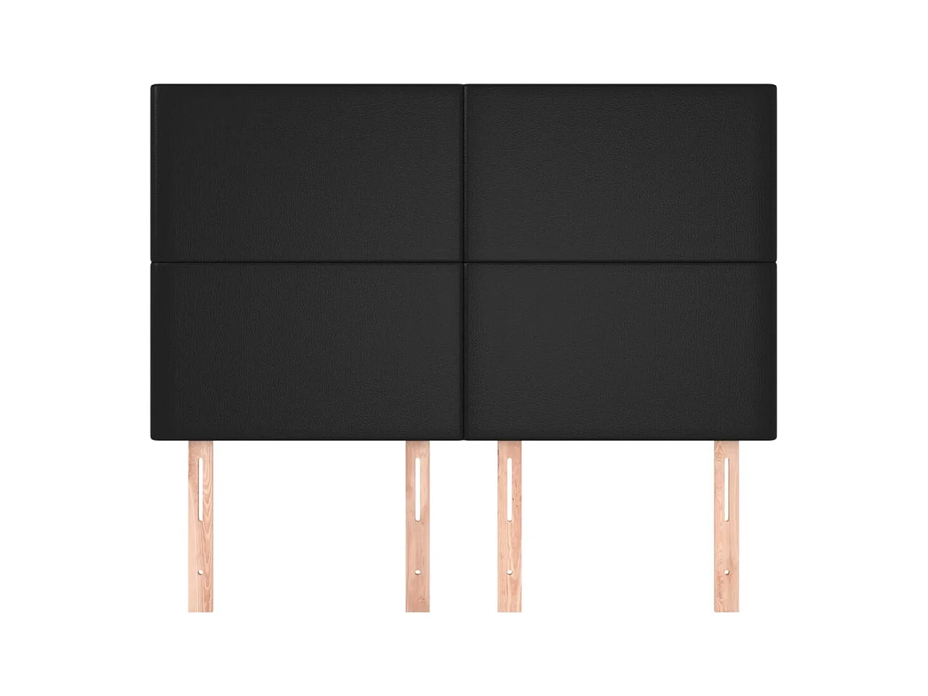 Têtes de lit 4 pcs Noir 72x5x78/88 cm Similicuir