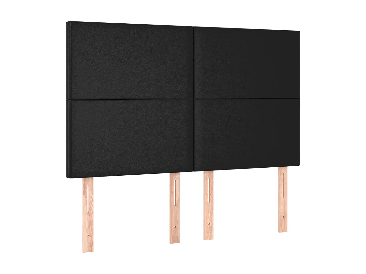 Hoofdborden 4 stuks Zwart 72x5x78/88 cm Kunstleer