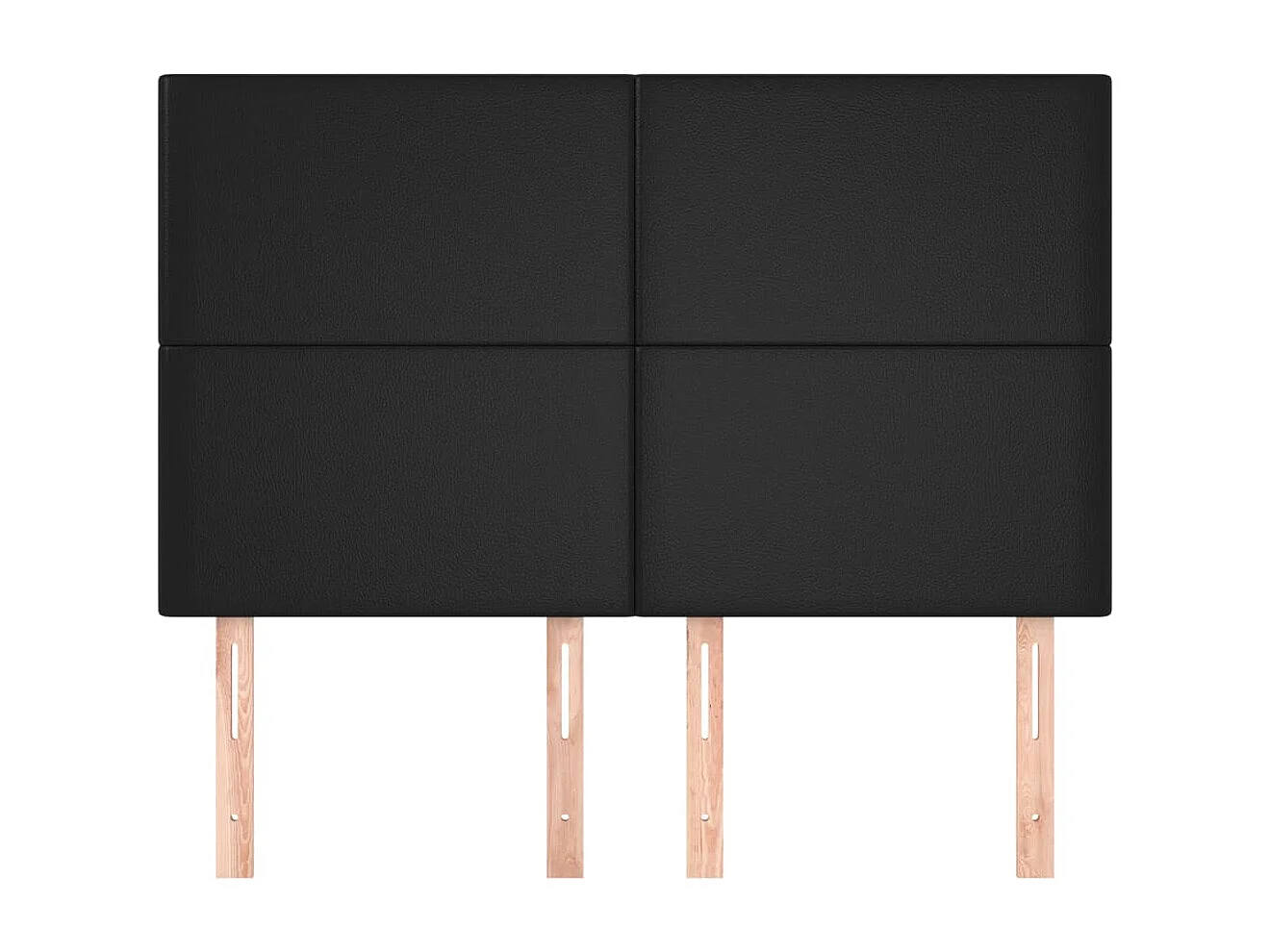 Hoofdborden 4 stuks Zwart 72x5x78/88 cm Kunstleer