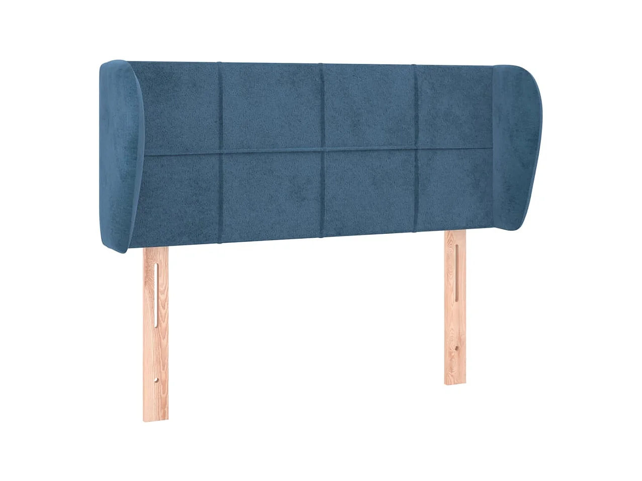 Hoofdbord met vleugels Donkerblauw 103x23x78/88 cm Fluweel