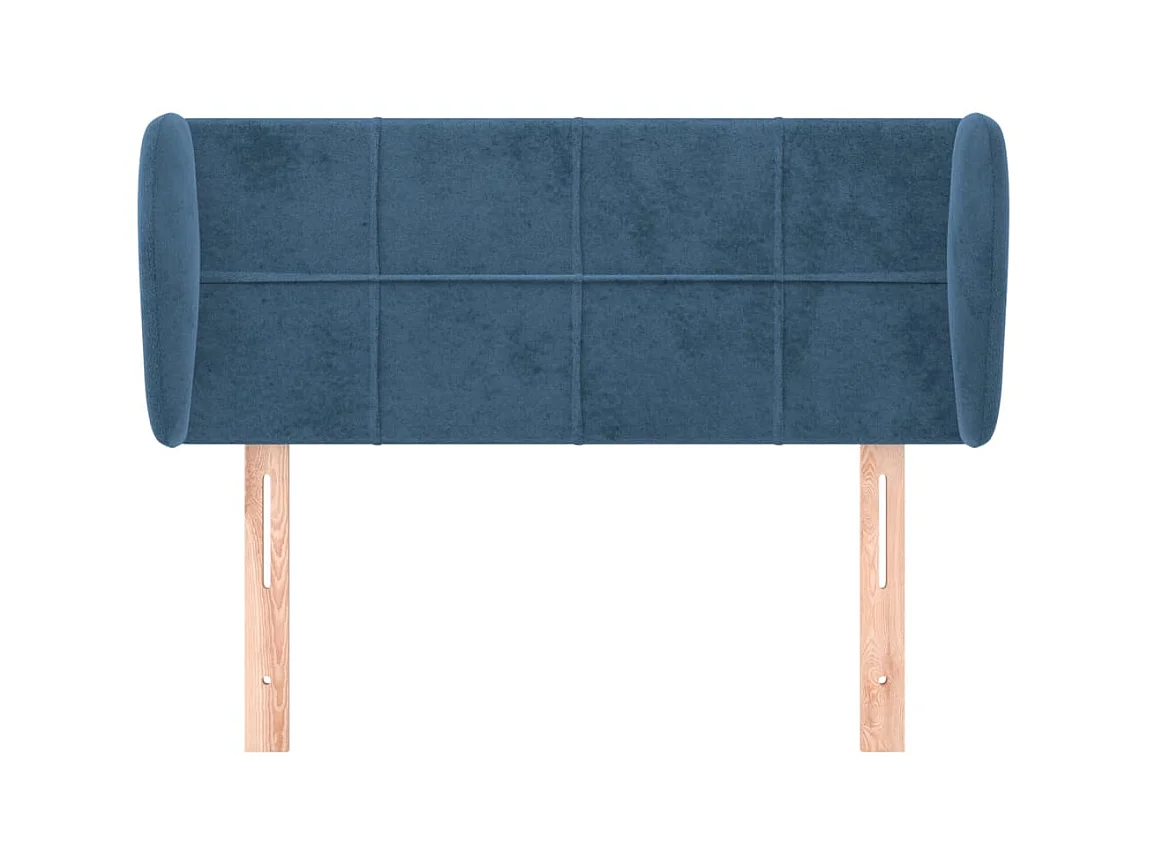 Hoofdbord met vleugels Donkerblauw 103x23x78/88 cm Fluweel