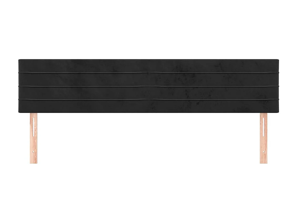 Kopfteile 2 Stk. Schwarz 80x5x78/88 cm Samt