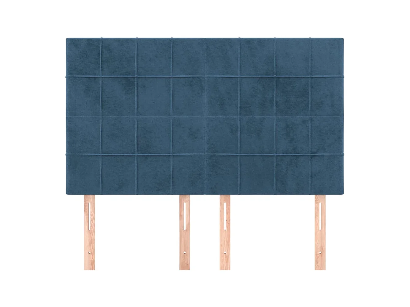 Hoofdborden 4 stuks Donkerblauw 72x5x78/88 cm Fluweel