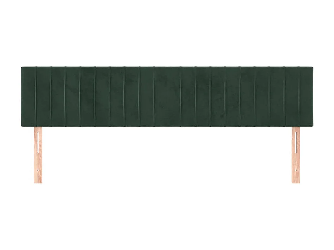 Têtes de lit 2 pcs Vert foncé 100x5x78/88 cm Velours