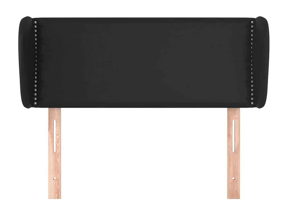 Hoofdbord met vleugels Zwart 93x23x78/88 cm Kunstleer