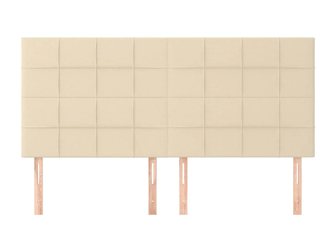 Têtes de lit 4 pcs Crème 90x5x78/88 cm Tissu