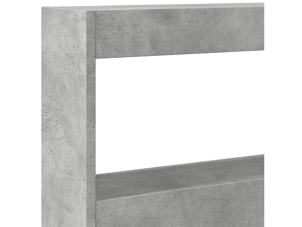 Betongrijs hoofdbord met LED's 180x17x102 cm