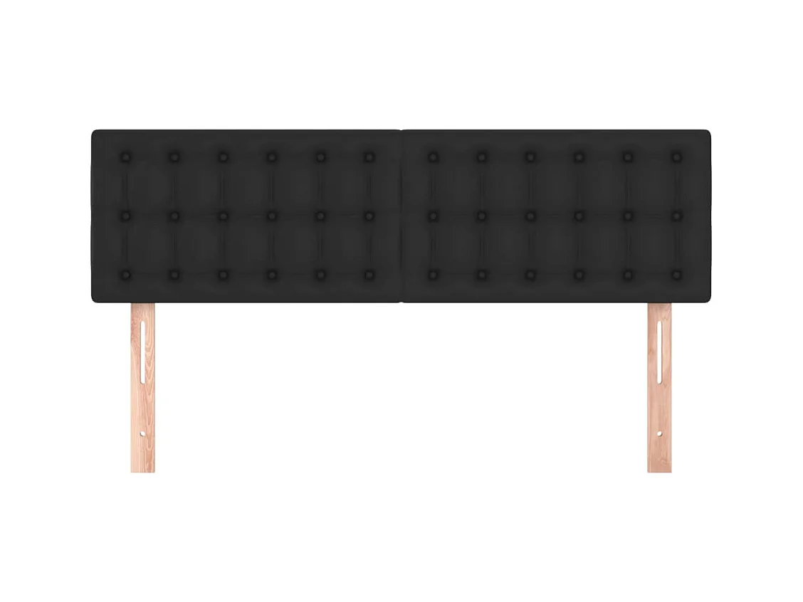 Hoofdborden 2 stuks Zwart 72x5x78/88 cm Kunstleer